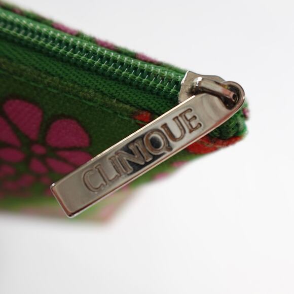 Marimekko x Clinique Set Cosmetic Bags Floral‎ Zip Top Pouches Green Pink Orange - Picture 4 of 11